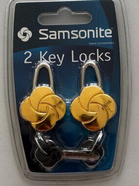 Samsonite 2 Pack Key Locks – Travel Luggage Padlocks with Keys New Sealed